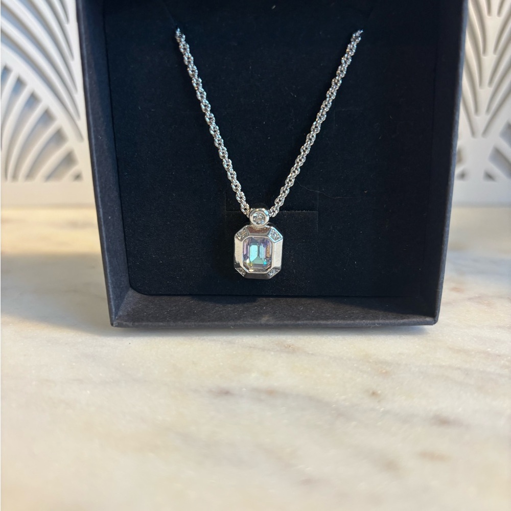 Elegant Christian Dior Silver Pendant Necklace